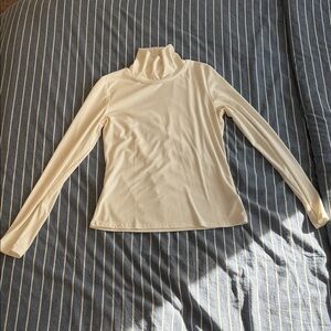 Cream Long Sleeve Women's Top